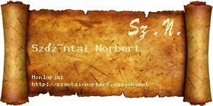 Szántai Norbert névjegykártya