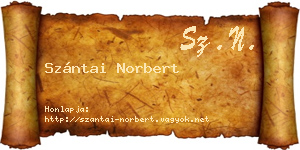 Szántai Norbert névjegykártya