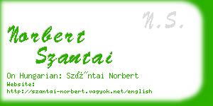 norbert szantai business card